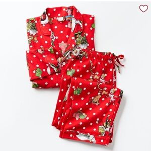 Pottery Barn Teen Red Holiday Grinch Pajamas